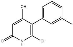 6-CHLORO-5-(3-METHYLPHENYL)-2,4-PYRIDINEDIOL 结构式