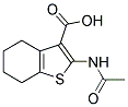 2-(Acetylamino)-4,5,6,7-tetrahydro-1-benzothiophene-3-carboxylic acid 结构式