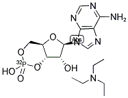 ADENOSINE 3',5'-CYCLIC-PHOSPHATE, [32P] TRIETHYLAMMONIUM SALT 结构式
