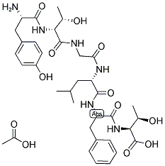 H-Tyr-D-Thr-Gly-Leu-Phe-Thr-OH AcOH 结构式