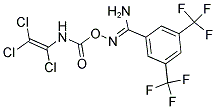 N'-(([(1,2,2-TRICHLOROVINYL)AMINO]CARBONYL)OXY)-3,5-BIS(TRIFLUOROMETHYL)BENZENECARBOXIMIDAMIDE 结构式