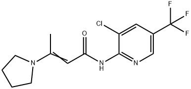 N-[3-CHLORO-5-(TRIFLUOROMETHYL)-2-PYRIDINYL]-3-(1-PYRROLIDINYL)-2-BUTENAMIDE 结构式