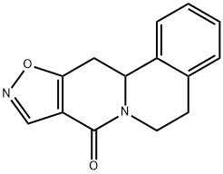 5,6,12,12a-Tetrahydro-8H-isoxazolo[5',4':4,5]pyrido[2,1-a]isoquinolin-8-one 结构式