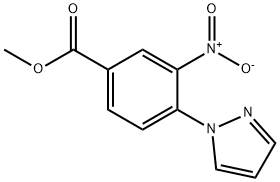 METHYL 3-NITRO-4-(1H-PYRAZOL-1-YL)BENZENECARBOXYLATE 结构式