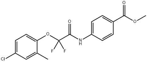 METHYL 4-([2-(4-CHLORO-2-METHYLPHENOXY)-2,2-DIFLUOROACETYL]AMINO)BENZENECARBOXYLATE 结构式