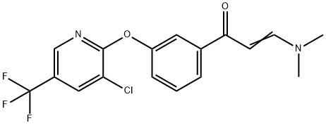 1-(3-([3-Chloro-5-(trifluoromethyl)-2-pyridinyl]oxy)phenyl)-3-(dimethylamino)-2-propen-1-one 结构式