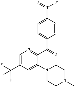 [3-(4-METHYLPIPERAZINO)-5-(TRIFLUOROMETHYL)-2-PYRIDINYL](4-NITROPHENYL)METHANONE 结构式