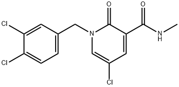 5-CHLORO-1-(3,4-DICHLOROBENZYL)-N-METHYL-2-OXO-1,2-DIHYDRO-3-PYRIDINECARBOXAMIDE 结构式