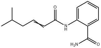 2-(5-METHYLHEX-2-ENOYLAMINO)BENZAMIDE 结构式