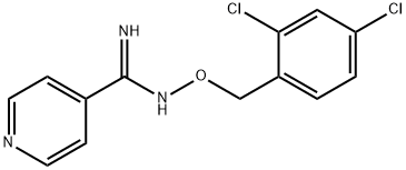 N'-[(2,4-DICHLOROBENZYL)OXY]-4-PYRIDINECARBOXIMIDAMIDE 结构式