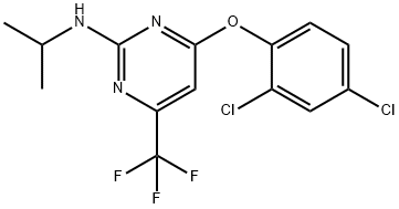 4-(2,4-DICHLOROPHENOXY)-N-ISOPROPYL-6-(TRIFLUOROMETHYL)-2-PYRIMIDINAMINE 结构式