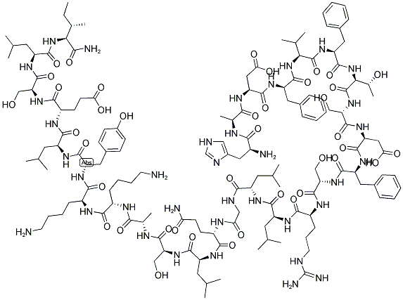 HIS-ALA-ASP-D-PHE-VAL-PHE-THR-SER-ASP-PHE-SER-ARG-LEU-LEU-GLY-GLN-LEU-SER-ALA-LYS-LYS-TYR-LEU-GLU-SER-LEU-ILE-NH2 结构式