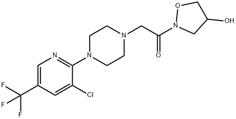 2-(4-[3-CHLORO-5-(TRIFLUOROMETHYL)-2-PYRIDINYL]PIPERAZINO)-1-[4-HYDROXYDIHYDRO-2(3H)-ISOXAZOLYL]-1-ETHANONE 结构式