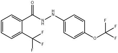 N'-[4-(TRIFLUOROMETHOXY)PHENYL]-2-(TRIFLUOROMETHYL)BENZENECARBOHYDRAZIDE 结构式