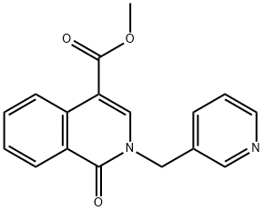 METHYL 1-OXO-2-(3-PYRIDINYLMETHYL)-1,2-DIHYDRO-4-ISOQUINOLINECARBOXYLATE 结构式