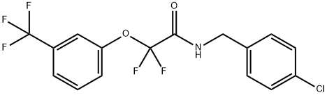 N-(4-CHLOROBENZYL)-2,2-DIFLUORO-2-[3-(TRIFLUOROMETHYL)PHENOXY]ACETAMIDE 结构式