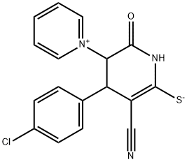 4-(4-CHLOROPHENYL)-3-CYANO-6-OXO-5-(1-PYRIDINIUMYL)-1,4,5,6-TETRAHYDRO-2-PYRIDINETHIOLATE 结构式