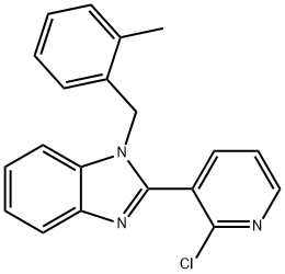 2-(2-CHLORO-3-PYRIDINYL)-1-(2-METHYLBENZYL)-1H-1,3-BENZIMIDAZOLE 结构式