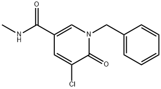 1-BENZYL-5-CHLORO-N-METHYL-6-OXO-1,6-DIHYDRO-3-PYRIDINECARBOXAMIDE 结构式