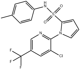 1-[3-CHLORO-5-(TRIFLUOROMETHYL)-2-PYRIDINYL]-N-(4-METHYLPHENYL)-1H-PYRROLE-2-SULFONAMIDE 结构式