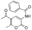 N-(5-ACETYL-6-METHYL-2-OXO-2H-PYRAN-3-YL)BENZENECARBOXAMIDE 结构式