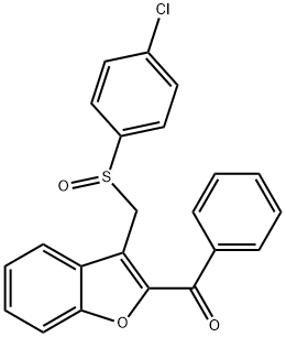 (3-([(4-CHLOROPHENYL)SULFINYL]METHYL)-1-BENZOFURAN-2-YL)(PHENYL)METHANONE 结构式