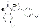 5-BROMO-3-HYDROXY-3-[2-(4-METHOXYPHENYL)-2-OXOETHYL]-1,3-DIHYDRO-2H-INDOL-2-ONE 结构式