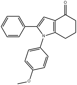 1-(4-METHOXYPHENYL)-2-PHENYL-1,5,6,7-TETRAHYDRO-4H-INDOL-4-ONE 结构式