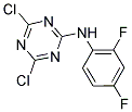 2,4-DICHLORO-6-(2,4-DIFLUOROANILINO)-1,3,5-TRIAZINE 结构式