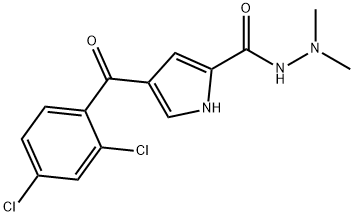 4-(2,4-DICHLOROBENZOYL)-N',N'-DIMETHYL-1H-PYRROLE-2-CARBOHYDRAZIDE 结构式