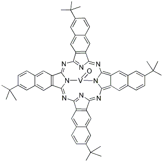 VANADYL 2,11,20,29-TETRA-TERT-BUTYL-2,3-NAPHTHALOCYANINE 结构式