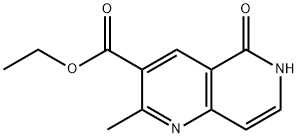 2-甲基-5-氧代-5,6-二氢-1,6-萘啶-3-甲酸乙酯 结构式
