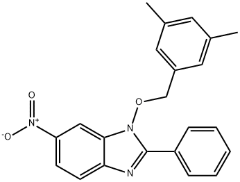 1-[(3,5-DIMETHYLBENZYL)OXY]-6-NITRO-2-PHENYL-1H-1,3-BENZIMIDAZOLE 结构式