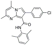 7-(4-CHLOROPHENYL)-N-(2,6-DIMETHYLPHENYL)-2,4-DIMETHYLPYRROLO[1,2-A]PYRIMIDINE-8-CARBOXAMIDE 结构式