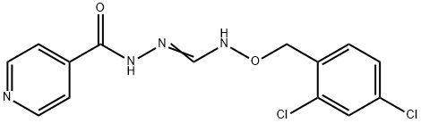 N-[(2,4-DICHLOROBENZYL)OXY]-N'-ISONICOTINOYLHYDRAZONOFORMAMIDE 结构式