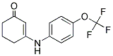 3-((4-(TRIFLUOROMETHOXY)PHENYL)AMINO)CYCLOHEX-2-EN-1-ONE 结构式