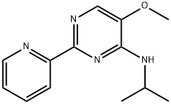 N-Isopropyl-5-methoxy-2-(2-pyridinyl)-4-pyrimidinamine 结构式