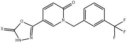 5-(5-SULFANYL-1,3,4-OXADIAZOL-2-YL)-1-[3-(TRIFLUOROMETHYL)BENZYL]-2(1H)-PYRIDINONE 结构式