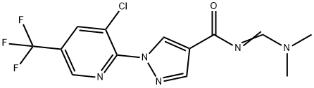 1-[3-CHLORO-5-(TRIFLUOROMETHYL)-2-PYRIDINYL]-N-[(DIMETHYLAMINO)METHYLENE]-1H-PYRAZOLE-4-CARBOXAMIDE 结构式