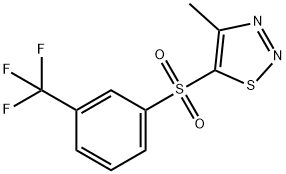 4-METHYL-1,2,3-THIADIAZOL-5-YL 3-(TRIFLUOROMETHYL)PHENYL SULFONE 结构式