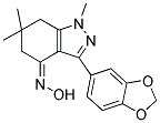 3-Benzo[d]1,3-dioxolan-5-yl-4-(hydroxyimino)-1,6,6-trimethyl-5,6,7-TRIHYDRO1H-indazole 结构式