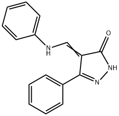 4-(ANILINOMETHYLENE)-5-PHENYL-2,4-DIHYDRO-3H-PYRAZOL-3-ONE 结构式