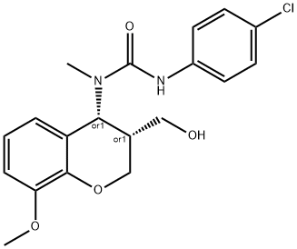 N'-(4-CHLOROPHENYL)-N-[3-(HYDROXYMETHYL)-8-METHOXY-3,4-DIHYDRO-2H-CHROMEN-4-YL]-N-METHYLUREA 结构式