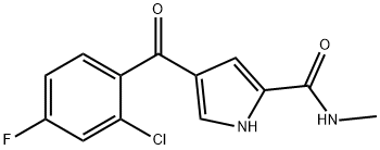 4-(2-氯-4-氟苄基)-N-甲基-1H-吡咯-2-甲酰胺 结构式
