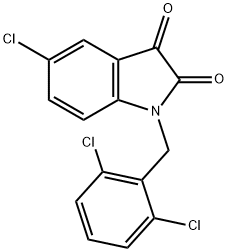 5-CHLORO-1-(2,6-DICHLOROBENZYL)-1H-INDOLE-2,3-DIONE 结构式