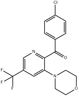 (4-CHLOROPHENYL)[3-MORPHOLINO-5-(TRIFLUOROMETHYL)-2-PYRIDINYL]METHANONE 结构式