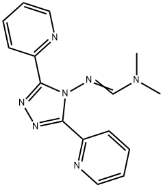 N'-[3,5-DI(2-PYRIDINYL)-4H-1,2,4-TRIAZOL-4-YL]-N,N-DIMETHYLIMINOFORMAMIDE 结构式