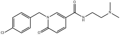 1-(4-CHLOROBENZYL)-N-[2-(DIMETHYLAMINO)ETHYL]-6-OXO-1,6-DIHYDRO-3-PYRIDINECARBOXAMIDE 结构式