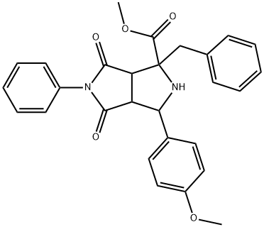 METHYL 1-BENZYL-3-(4-METHOXYPHENYL)-4,6-DIOXO-5-PHENYLOCTAHYDROPYRROLO[3,4-C]PYRROLE-1-CARBOXYLATE 结构式