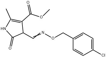 METHYL 4-(([(4-CHLOROBENZYL)OXY]IMINO)METHYL)-2-METHYL-5-OXO-4,5-DIHYDRO-1H-PYRROLE-3-CARBOXYLATE 结构式
